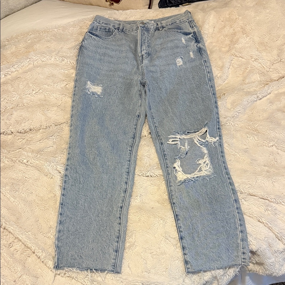 PACSUN Distressed Light Blue Women's Jeans